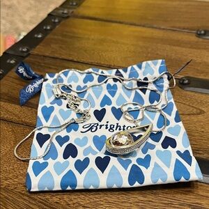 Brighton Silver Necklace with Crystal Teardrop